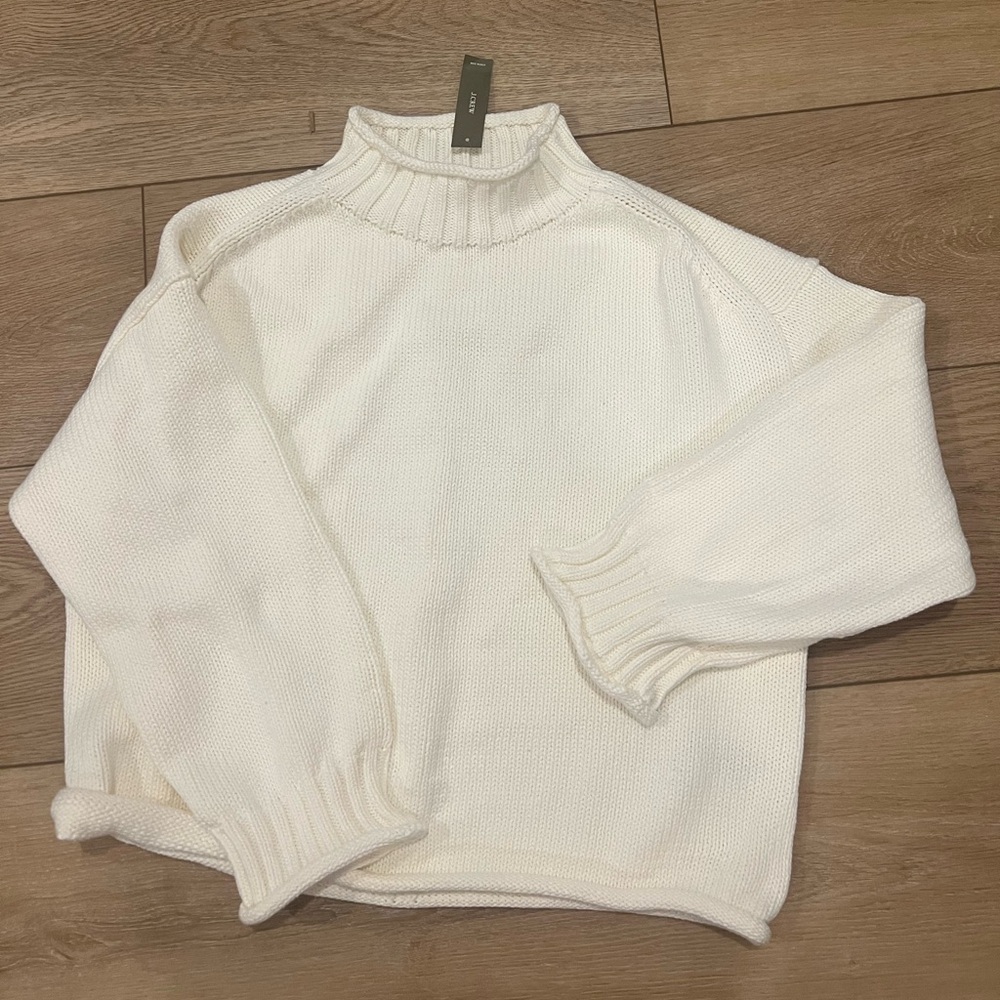 J. crew 2025 rollneck trade sweater ivory medium